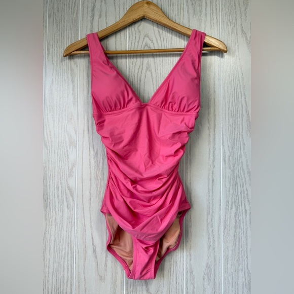 J Crew Ruched One Piece Swimsuit Women’s Size 2 Pink NWOT